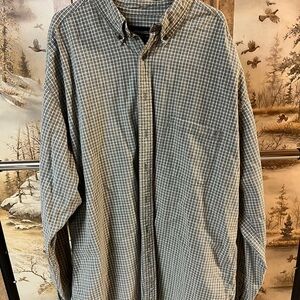 Men's Eddie Bauer Gray Checkered Shirt